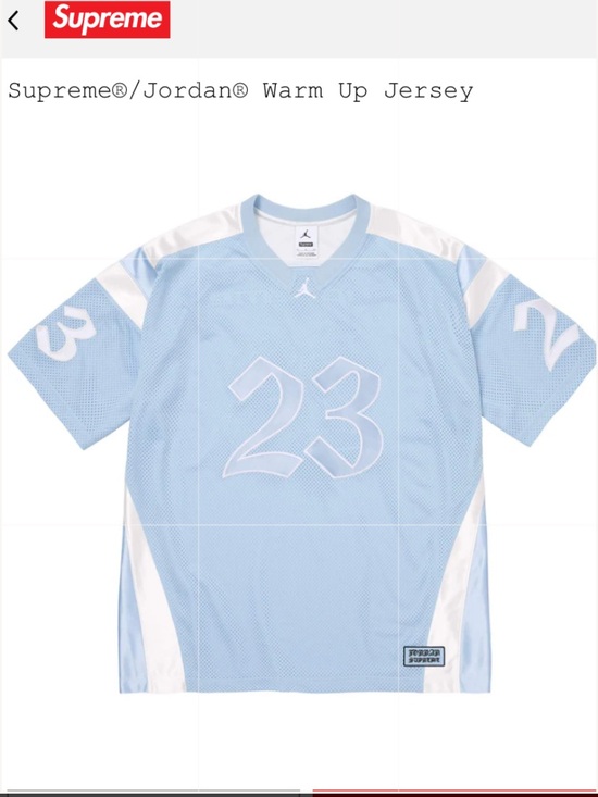 Supreme Other - Supreme / Jordan Warm Up Jersey “Light Blue” XL